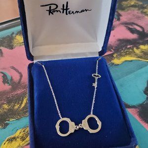 Ron Herman Handcuff Necklace 14k White Gold-Sold Out, Limited Edition, Rare